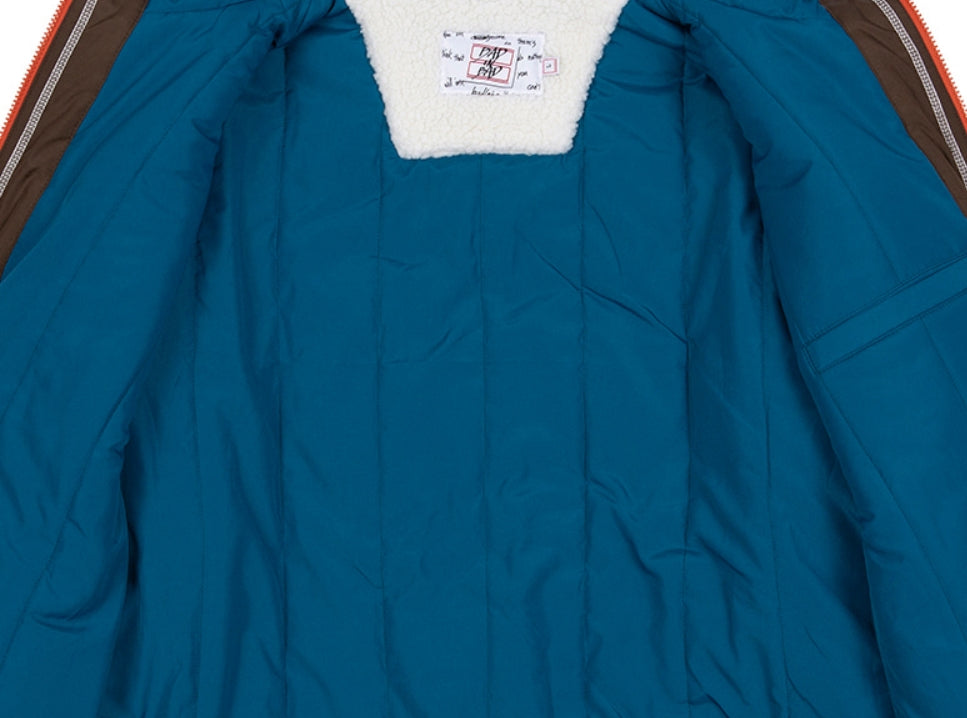 ベドインベド(BADINBAD)  COLOR BLOCK FLEECE JACKET_OATMEAL