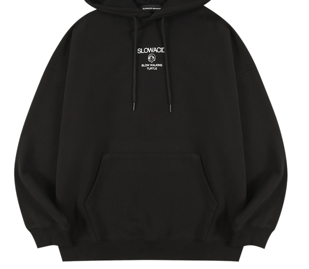 スローアシッド(SLOW ACID)  Turtle Logo Hoodie (BLACK)