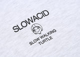 スローアシッド(SLOW ACID)  Turtle Logo Hoodie (MELANGE WHITE)
