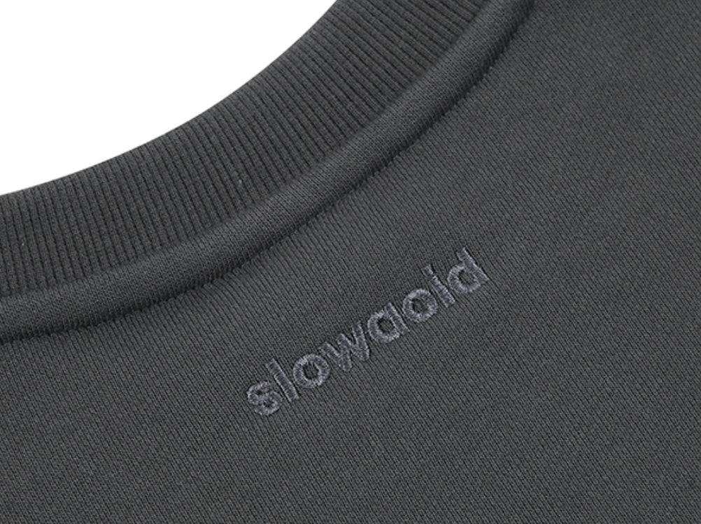 スローアシッド(SLOW ACID) Color Title Sweatshirt (CHARCOAL)