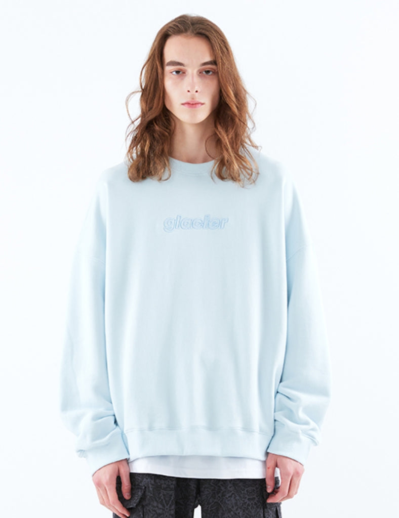 スローアシッド(SLOW ACID) Color Title Sweatshirt (SKY BLUE)