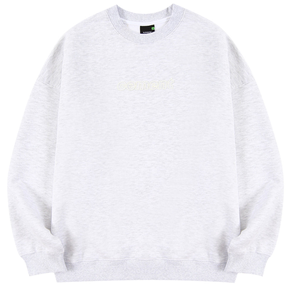 スローアシッド(SLOW ACID)Color Title Napping Sweatshirt (NAPPING / MELANGE WHITE)