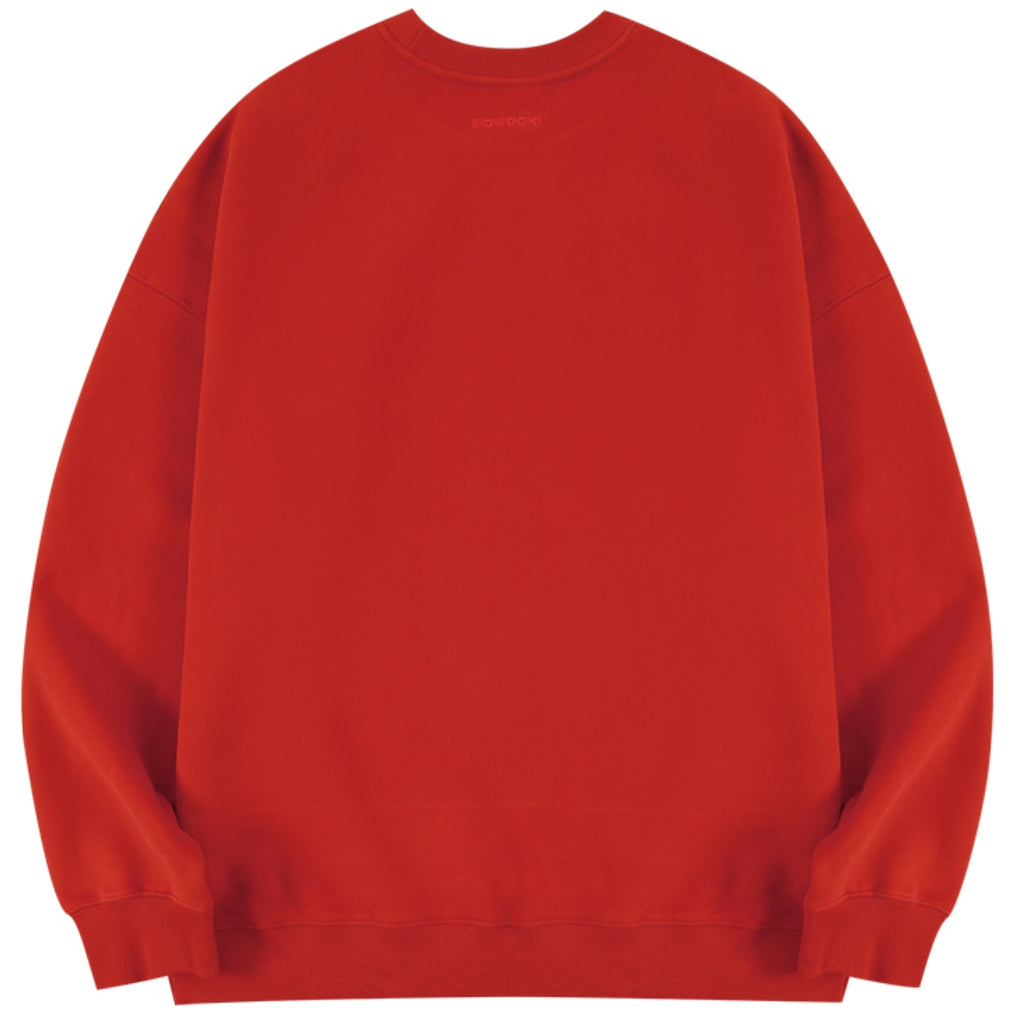 スローアシッド(SLOW ACID) Color Title Napping Sweatshirt (NAPPING / RED)