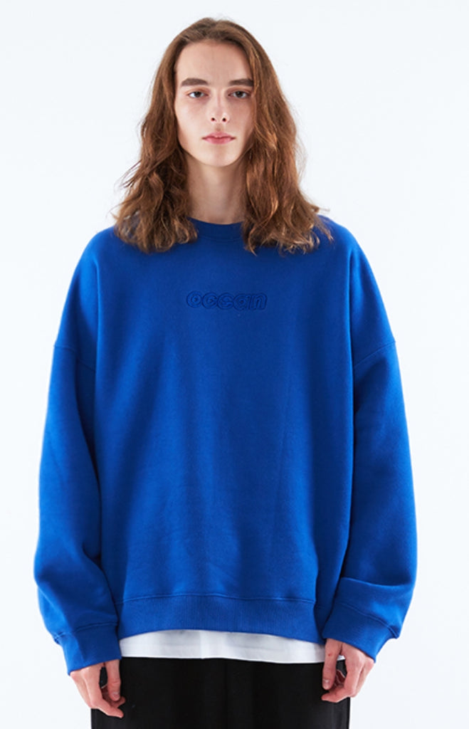 スローアシッド(SLOW ACID)  Color Title Napping Sweatshirt (NAPPING / BLUE)