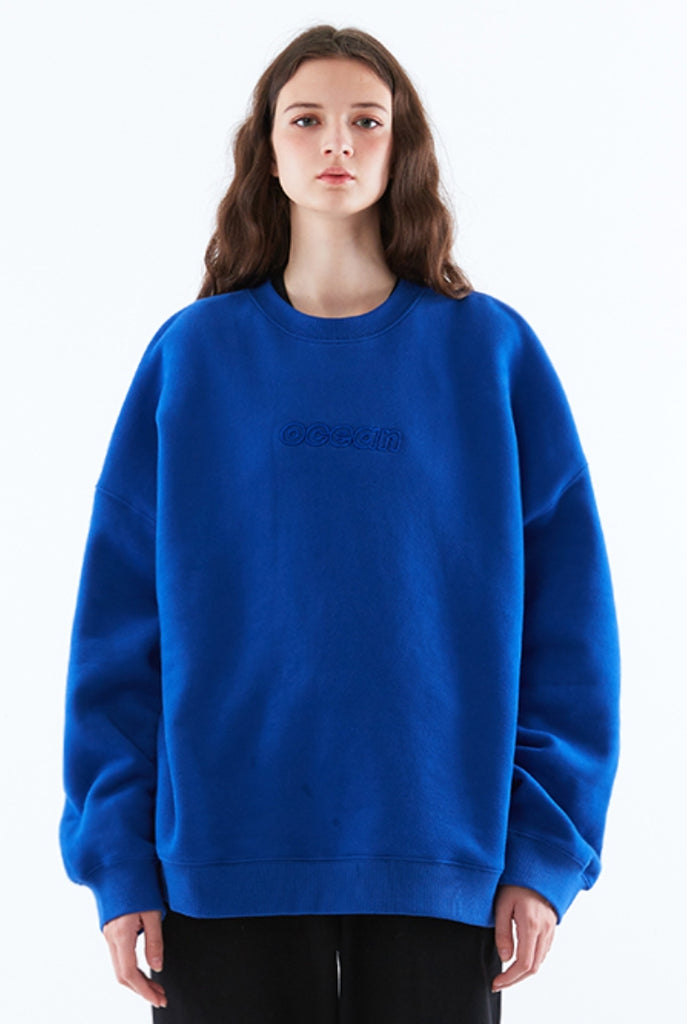 スローアシッド(SLOW ACID)  Color Title Napping Sweatshirt (NAPPING / BLUE)