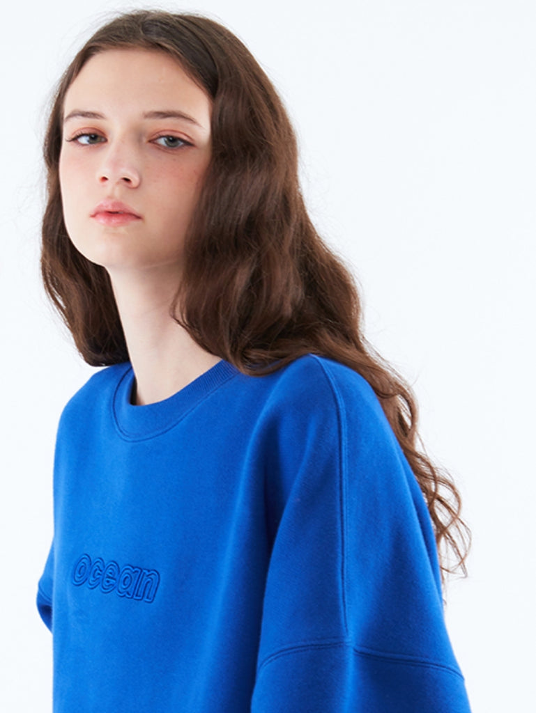 スローアシッド(SLOW ACID)  Color Title Napping Sweatshirt (NAPPING / BLUE)