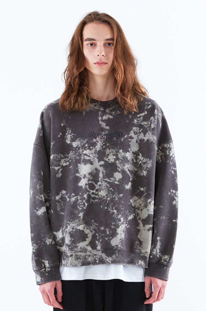 スローアシッド(SLOW ACID)  Cloud Washing Sweatshirt (CHARCOAL)