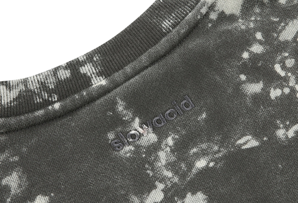 スローアシッド(SLOW ACID)  Cloud Washing Sweatshirt (CHARCOAL)