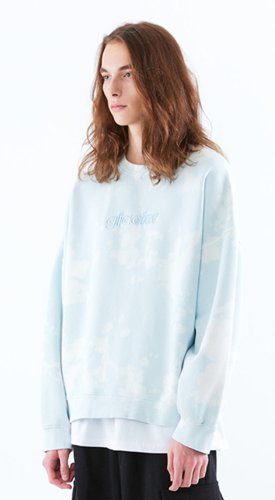 スローアシッド(SLOW ACID)   Cloud Washing Sweatshirt (SKY BLUE)