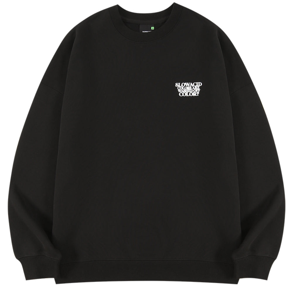 スローアシッド(SLOW ACID)   Season Logo Sweatshirt (BLACK)