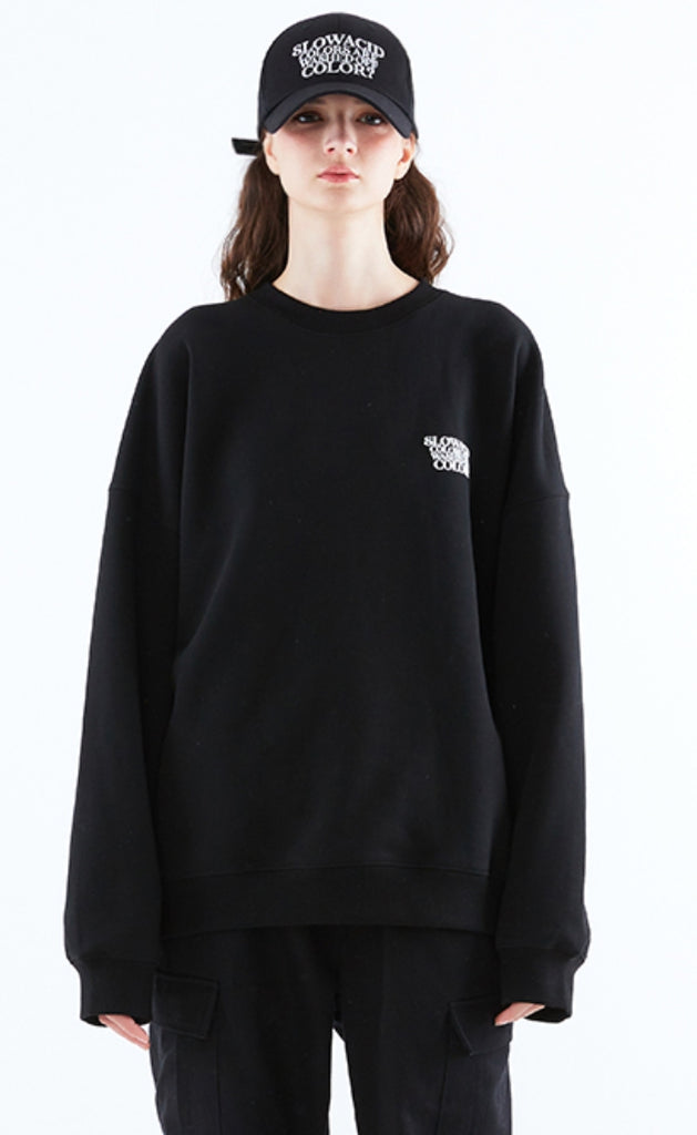 スローアシッド(SLOW ACID)   Season Logo Sweatshirt (BLACK)