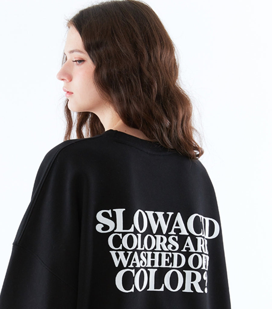 スローアシッド(SLOW ACID)   Season Logo Sweatshirt (BLACK)