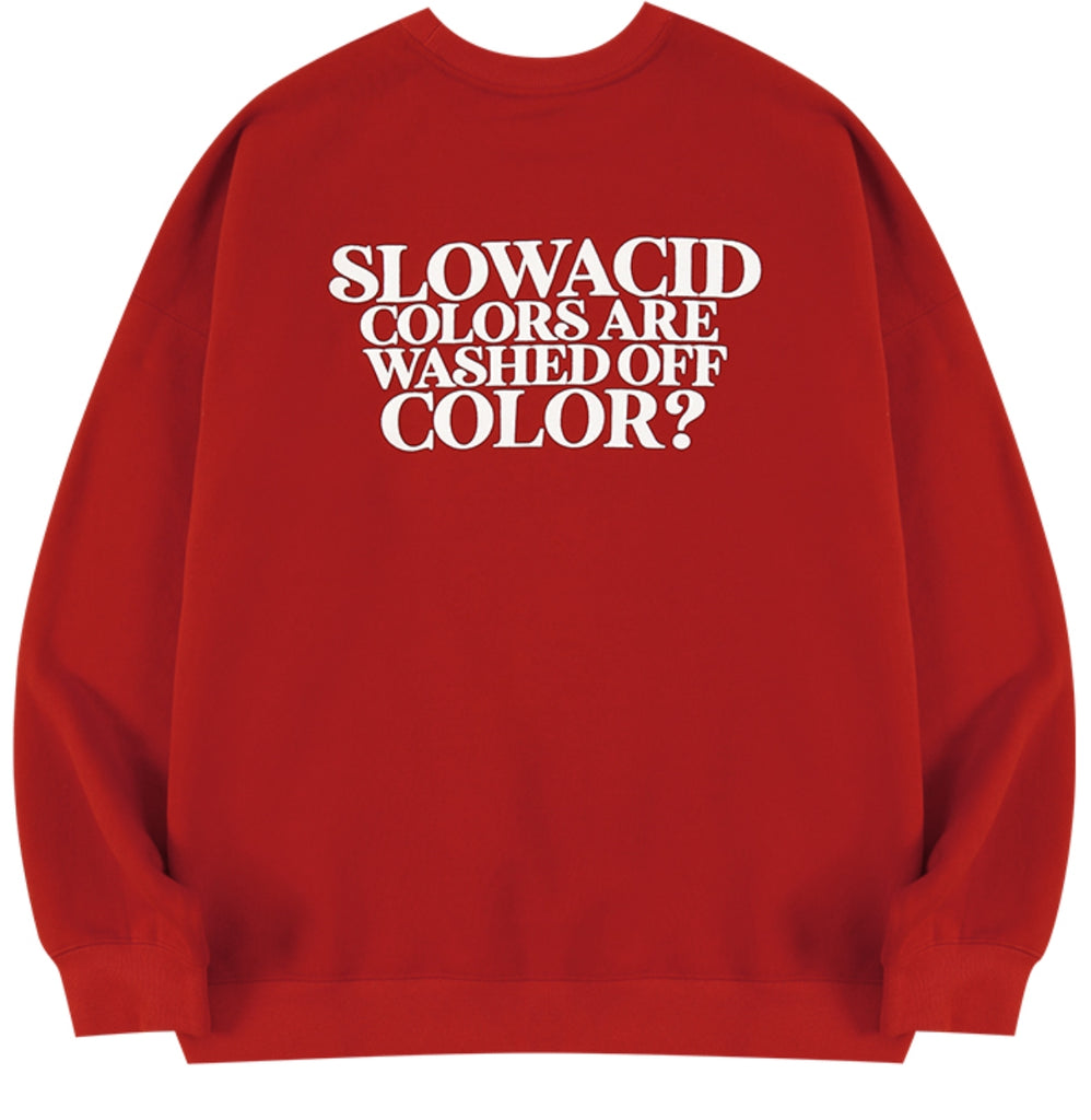 スローアシッド(SLOW ACID)    Season Logo Sweatshirt (RED)