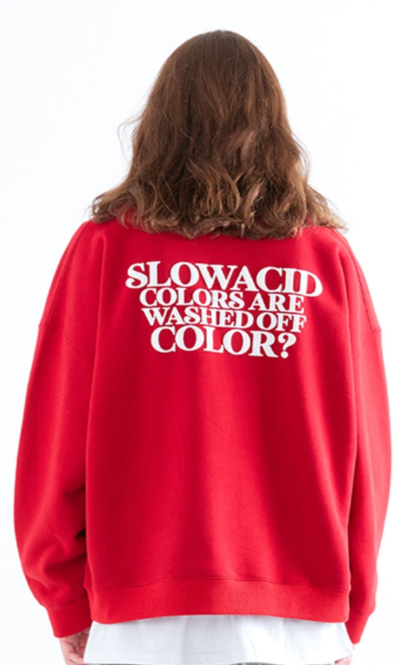 スローアシッド(SLOW ACID)    Season Logo Sweatshirt (RED)