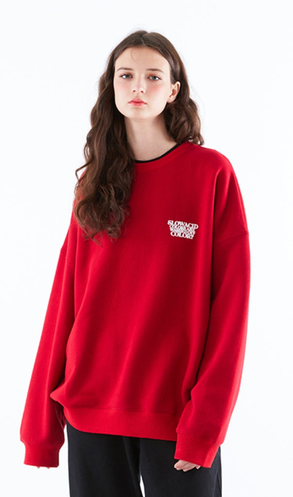 スローアシッド(SLOW ACID)    Season Logo Sweatshirt (RED)