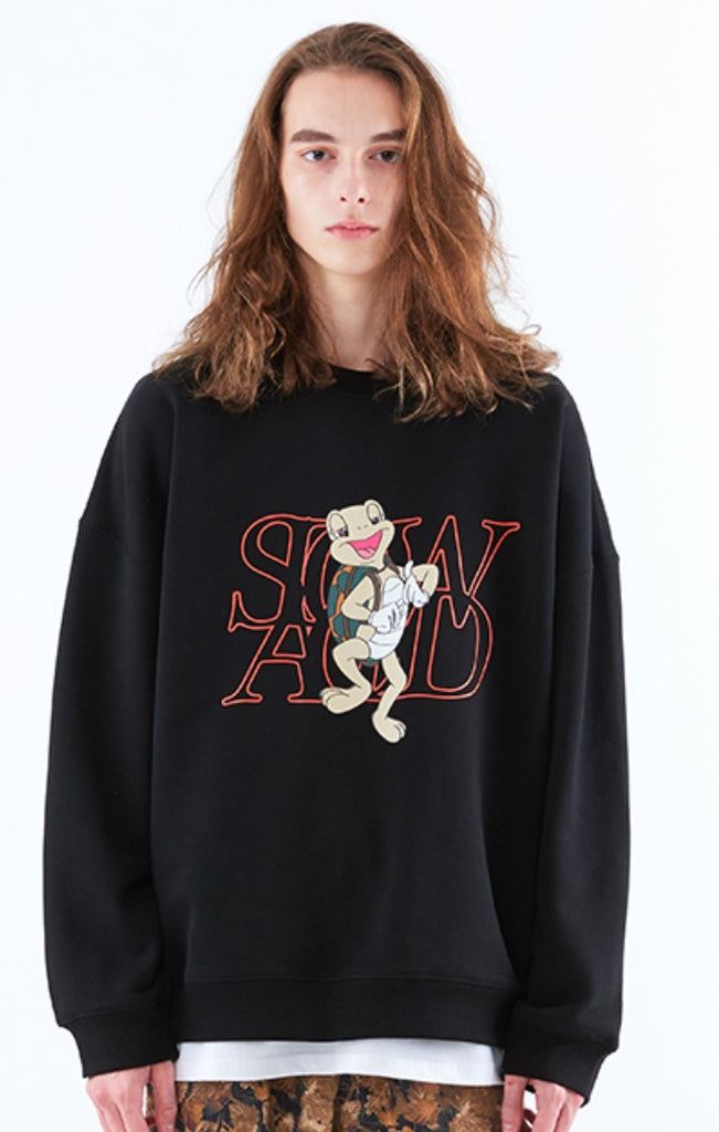 スローアシッド(SLOW ACID)   Color Turtle Sweatshirt (BLACK)