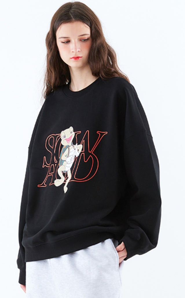 スローアシッド(SLOW ACID)   Color Turtle Sweatshirt (BLACK)