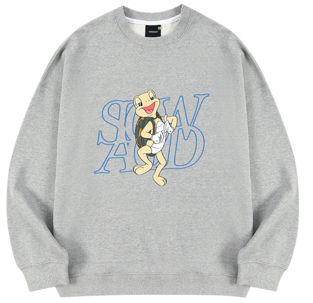 スローアシッド(SLOW ACID)    Color Turtle Sweatshirt (GRAY)