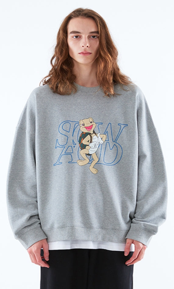 スローアシッド(SLOW ACID)    Color Turtle Sweatshirt (GRAY)