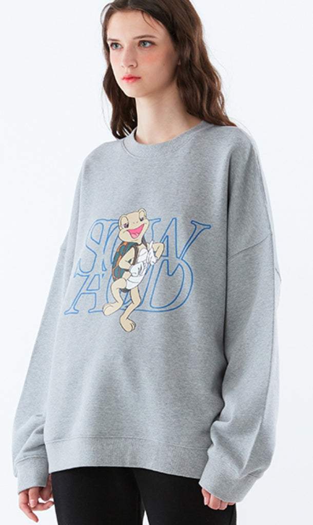 スローアシッド(SLOW ACID)    Color Turtle Sweatshirt (GRAY)
