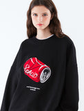 スローアシッド(SLOW ACID)    Can Embroidery Sweatshirt (BLACK)