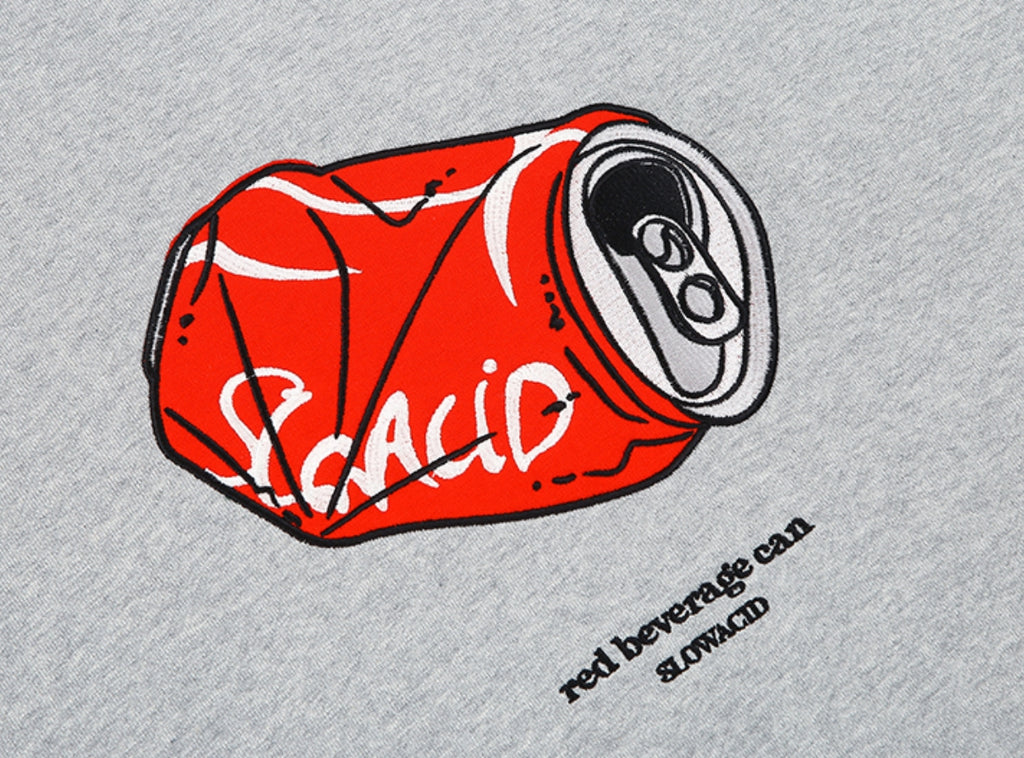スローアシッド(SLOW ACID)    Can Embroidery Sweatshirt (GRAY)