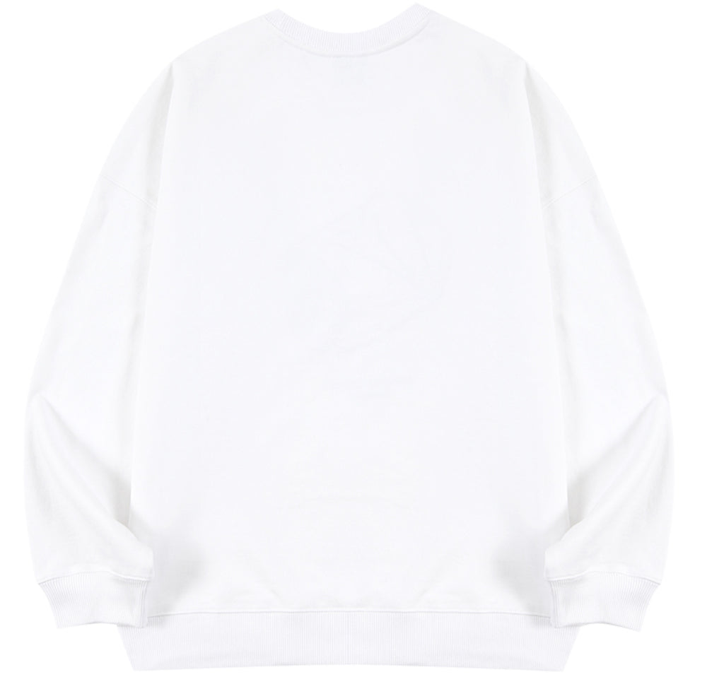 スローアシッド(SLOW ACID)    Can Embroidery Sweatshirt (WHITE)