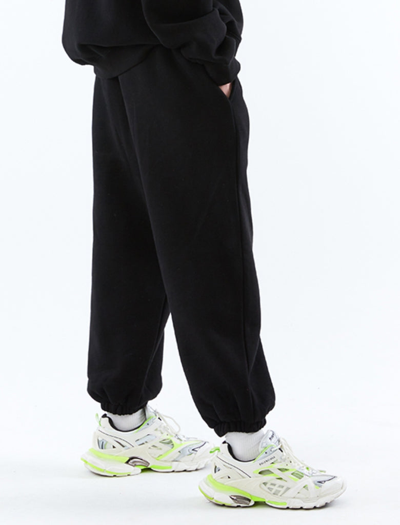 スローアシッド(SLOW ACID)  Wide Keyring Napping Sweatpants (NAPPING / BLACK)