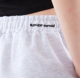 スローアシッド(SLOW ACID) Wide Keyring Napping Sweatpants (NAPPING / MELANGE WHITE)