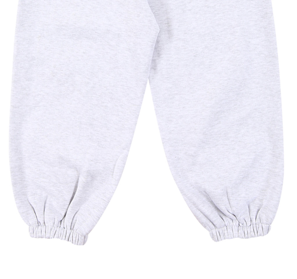 スローアシッド(SLOW ACID) Wide Keyring Napping Sweatpants (NAPPING / MELANGE WHITE)
