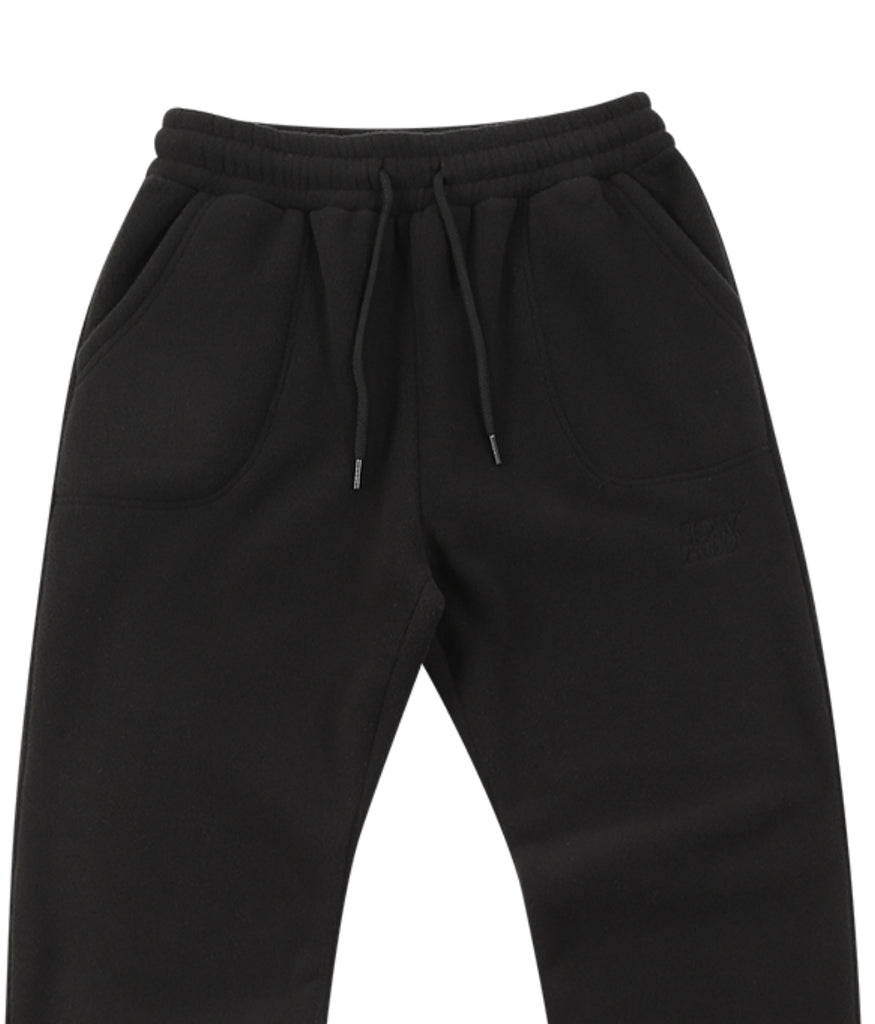 スローアシッド(SLOW ACID) Stitch Embroidery Fleece Pants (BLACK)