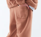 スローアシッド(SLOW ACID)  Stitch Embroidery Fleece Pants (BROWN)