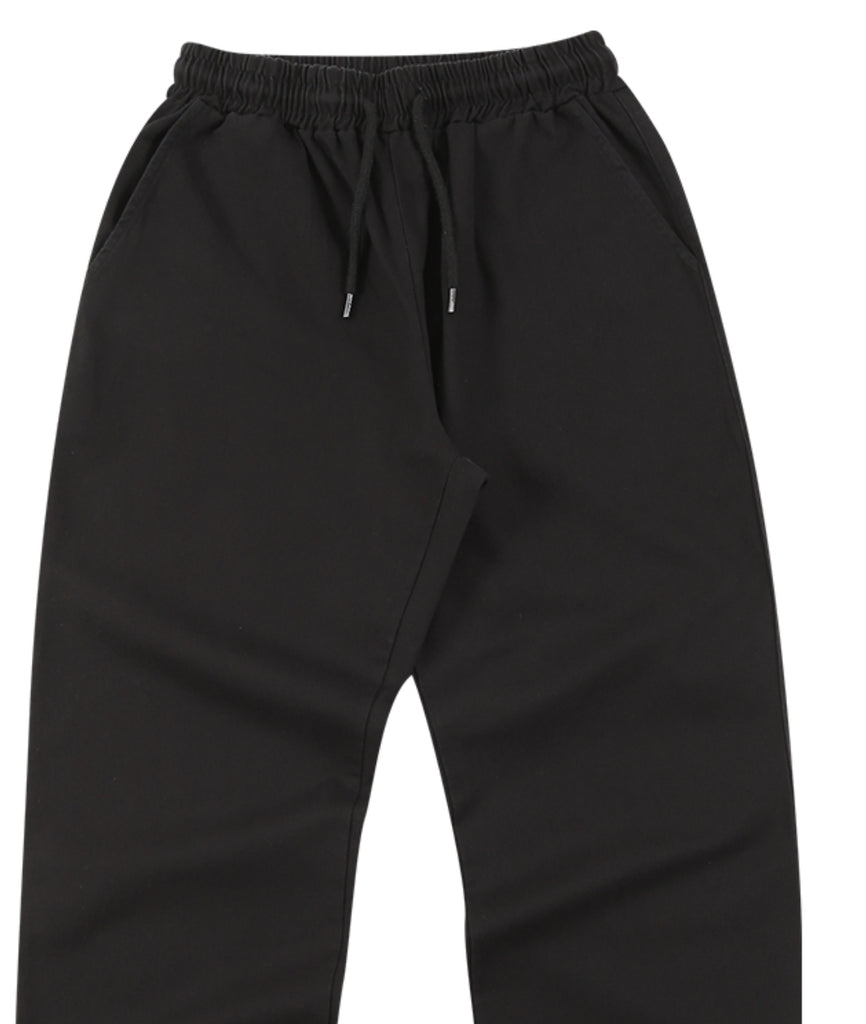 スローアシッド(SLOW ACID)  Washing Cotton Wide String Pants (BLACK)