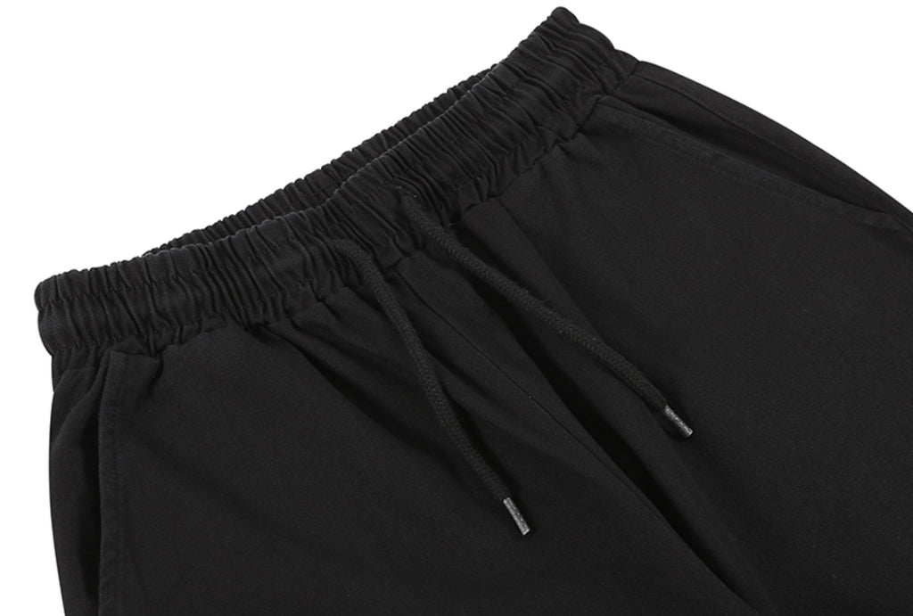 スローアシッド(SLOW ACID)  Washing Cotton Wide String Pants (BLACK)