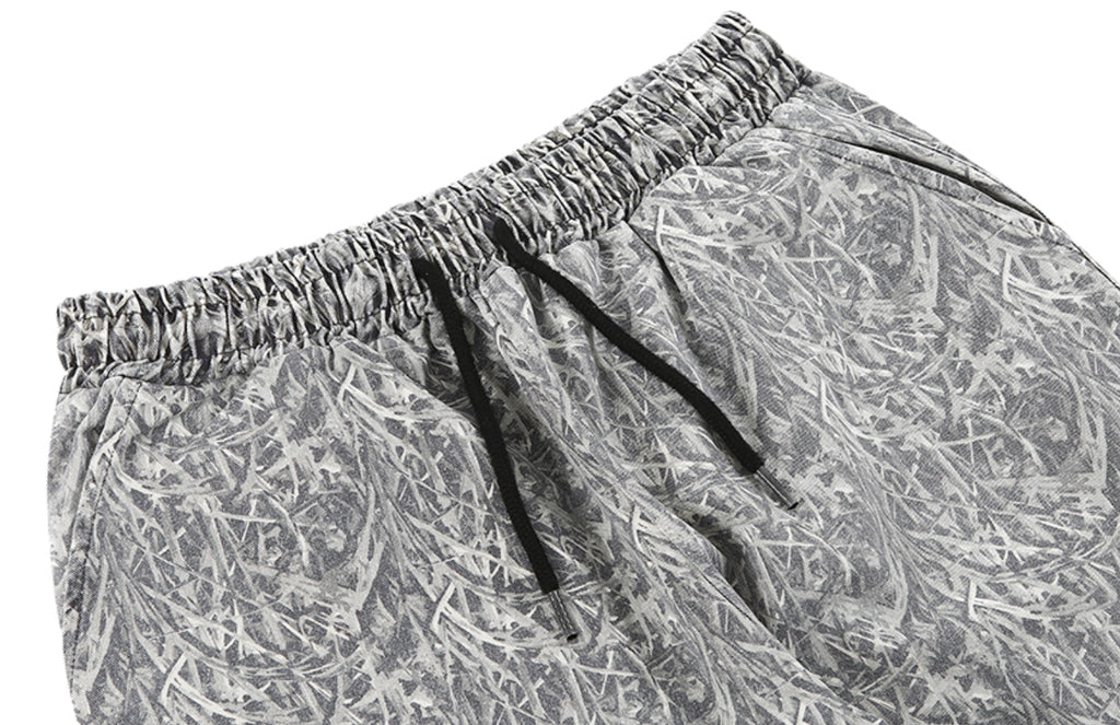 スローアシッド(SLOW ACID) Washing Cotton Wide String Pants (GRAY)