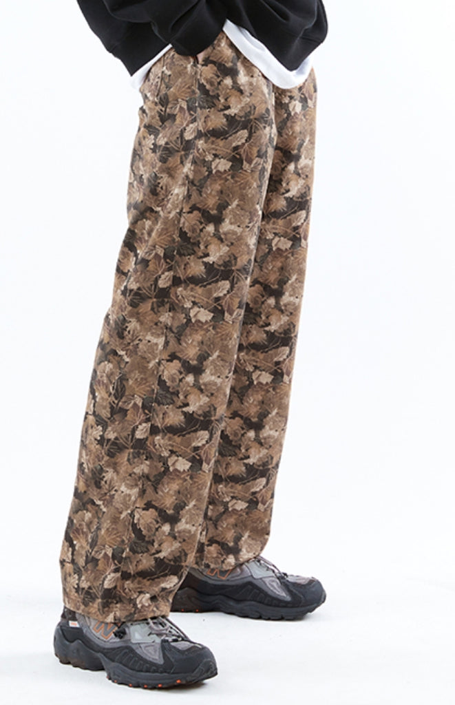 スローアシッド(SLOW ACID) Washing Cotton Wide String Pants (BROWN)
