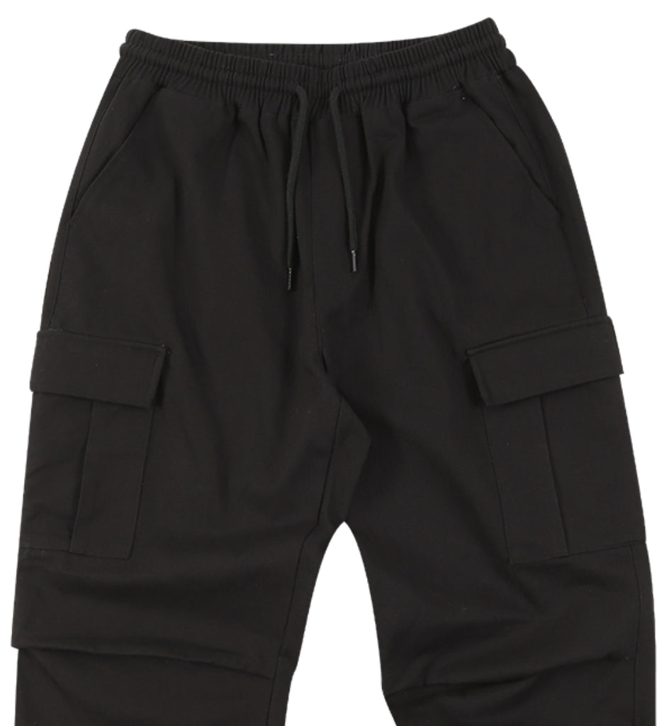 スローアシッド(SLOW ACID) Washing Cotton Cargo Jogger Pants (BLACK)