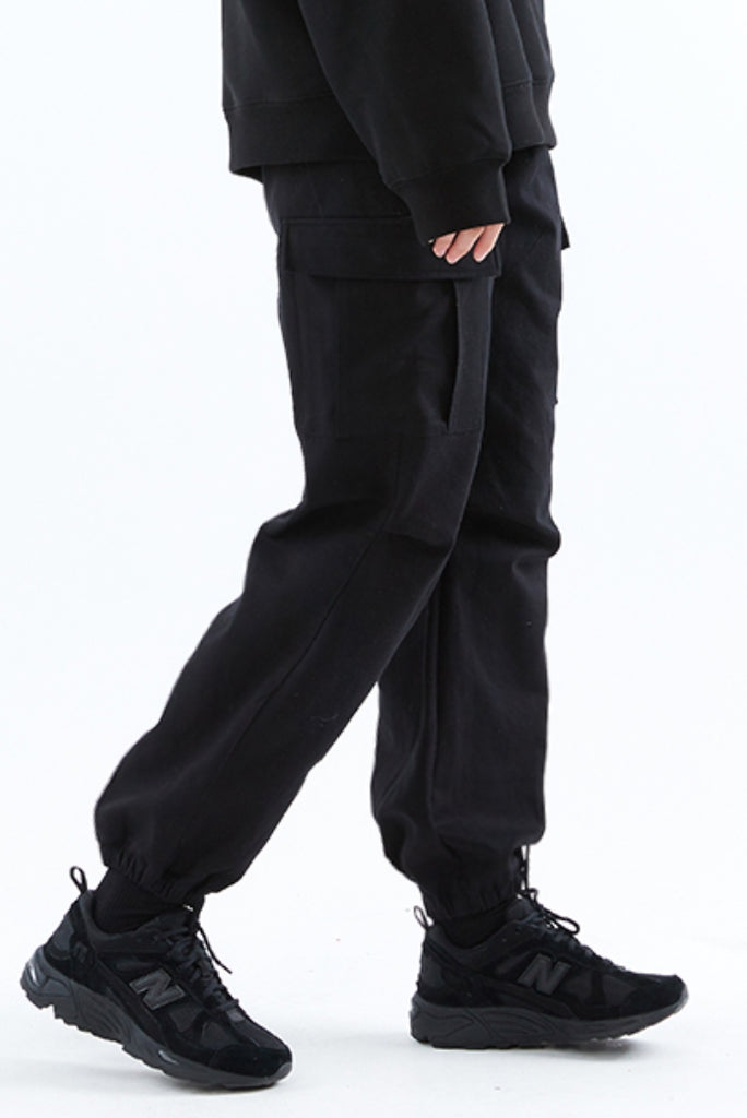 スローアシッド(SLOW ACID) Washing Cotton Cargo Jogger Pants (BLACK)