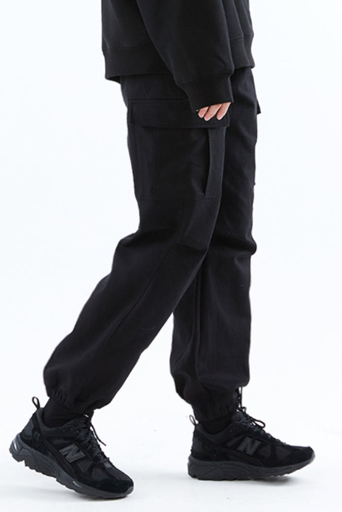 スローアシッド(SLOW ACID) Washing Cotton Cargo Jogger Pants (BLACK)