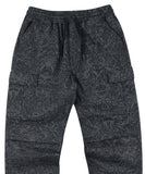 スローアシッド(SLOW ACID)  Washing Cotton Cargo Jogger Pants (STAINED BLACK)