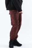 スローアシッド(SLOW ACID)  Washing Cotton Cargo Jogger Pants (STAINED RED)