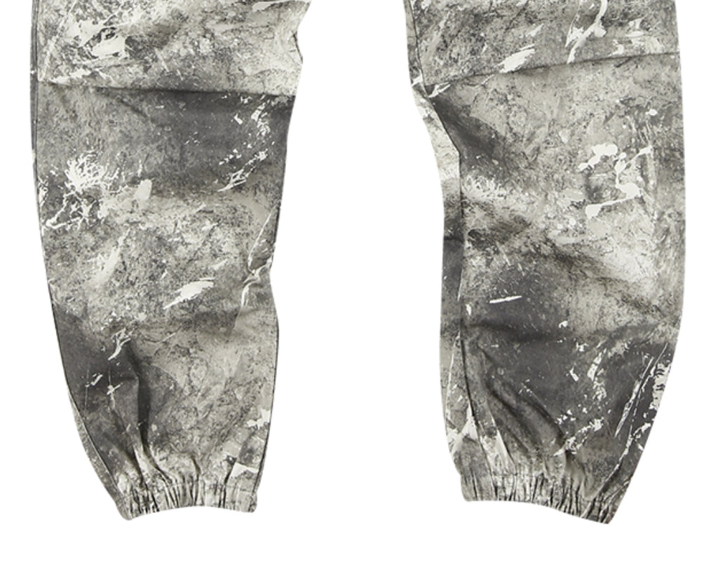 スローアシッド(SLOW ACID)  Washing Cotton Cargo Jogger Pants (PRINT GRAY)