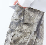 スローアシッド(SLOW ACID)  Washing Cotton Cargo Jogger Pants (PRINT GRAY)