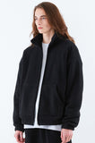 スローアシッド(SLOW ACID)  Stitch Embroidery Fleece Zipup Zacket (BLACK)