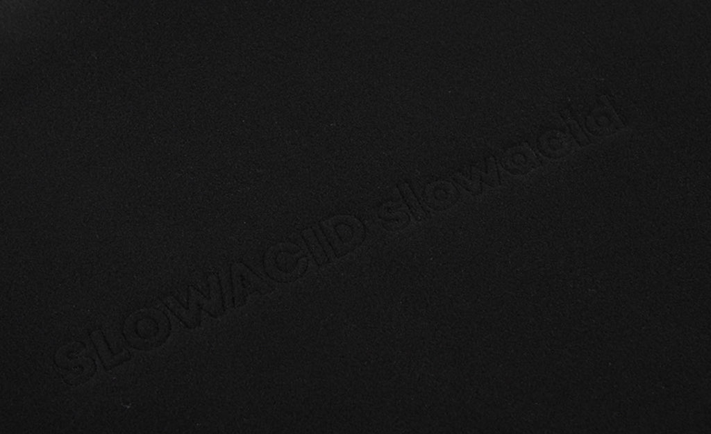 スローアシッド(SLOW ACID)  Stitch Embroidery Fleece Zipup Zacket (BLACK)