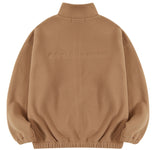 スローアシッド(SLOW ACID) Stitch Embroidery Fleece Zipup Zacket (BROWN)