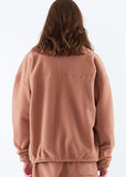 スローアシッド(SLOW ACID) Stitch Embroidery Fleece Zipup Zacket (BROWN)