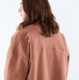 スローアシッド(SLOW ACID) Stitch Embroidery Fleece Zipup Zacket (BROWN)