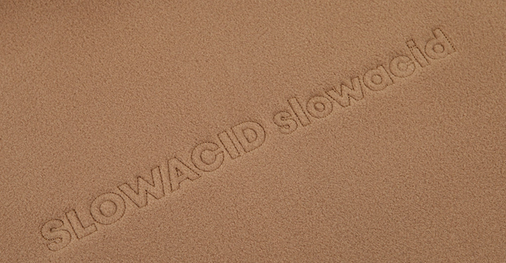 スローアシッド(SLOW ACID) Stitch Embroidery Fleece Zipup Zacket (BROWN)