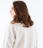 スローアシッド(SLOW ACID)  Stitch Embroidery Fleece Zipup Zacket (IVORY)